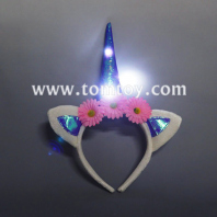 led flashing light unicorn headbands tm3209