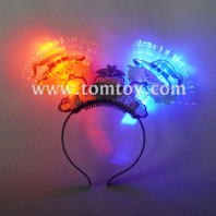 led halloween pumpkin smiley face headband tm08695