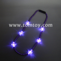 led light up fleur de lis necklace tm00714-pur
