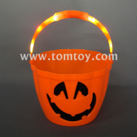 led pumpkin trick-or-treat bucket tm185-005