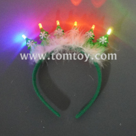 light up christmas tree feather headband tm07350