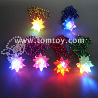 light up crystal spiky star with mardi gras bead necklaces tm035-007