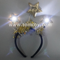 light up golden five pointed star drizzle headband tm07351