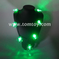 light up green spider necklace tm07892