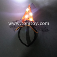 light up halloween orange witch hat headband tm07365