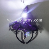 light up halloween purple witch hat headband tm07371
