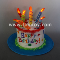 light up happy birthday cake hat tm06902