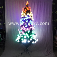 light up multi color optical fiber christmas tree tm07320