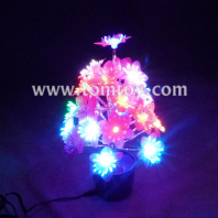 light up purple optical fiber potted flower tm07329