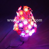 light up red potted flower with snowflake tm07327