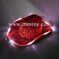 light up red sequin cowboy hat tm07453