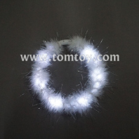 light up white feather headband tm00371