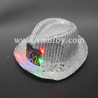 light up white jazz hat tm07661