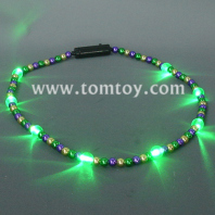 mardi gras shiny beads necklace tm041-050-pgg