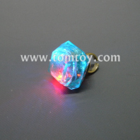 plastic square light up rings aquamarine tm02762-abl
